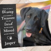 Moderne Pet Memorial Gift Custom Remebrance Foto Fleece Deken