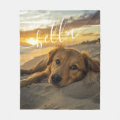 Moderne Pet Photo Fleece Deken (Voorkant)