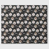 Moderne Pet Photo Ornamenten Aangepaste kerst Wrap Cadeaupapier (Vlak)