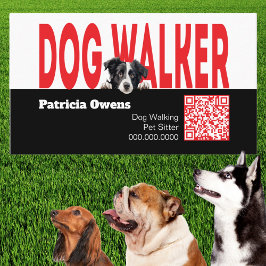 Moderne Pet Sitter Hond Walker Visitekaartje