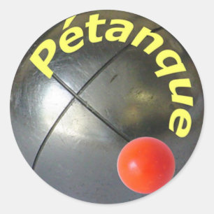 Moderne petanekontwerpbal ronde sticker