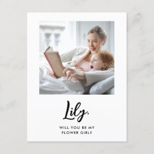 Moderne Photo Bloemenmeisje-kaartje