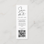 Moderne Photo Booth 3-Photo QR-code Bewaar de datu Mini Visitekaartje (Achterkant)