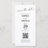 Moderne Photo Booth Bladwijzer bruiloft Save The Date (Achterkant)