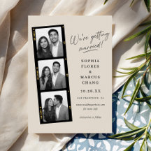 Moderne Photo-booth Filmstrip Huwelijk Save The Da