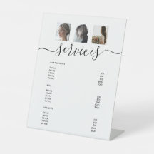 Moderne Photo Collage White Spa Salon Service Menu
