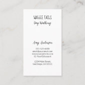 Moderne Photo Dog Sitter/Walker Visitekaartje (Achterkant)