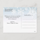 Moderne PHOTO-gouden kerstgroet Feestdagenkaart (Achterkant)