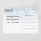 Moderne PHOTO-gouden kerstgroet Feestdagenkaart (Achterkant)