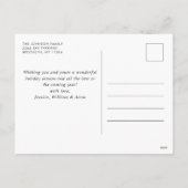 Moderne PHOTO-gouden kerstgroet Feestdagenkaart (Achterkant)