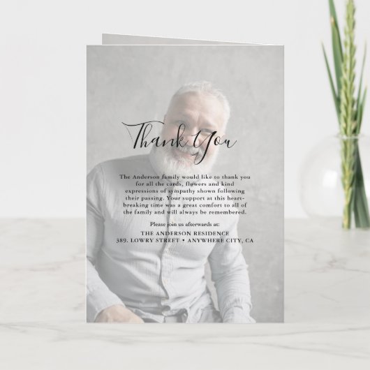 Moderne Photo Overlay Sympathie Funeral Programme Programma (Achterkant)