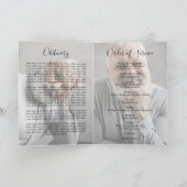 Moderne Photo Overlay Sympathie Funeral Programme Programma (Binnen)