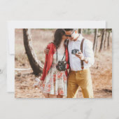 Moderne PHOTO QR CODE Trouwkaart of Save the Date (Achterkant)