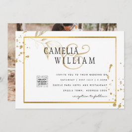 Moderne PHOTO QR CODE Weddenschap Uitnodigen of Da