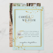 Moderne PHOTO QR CODE Weddenschap Uitnodigen of Da Kaart (Voorkant / Achterkant)