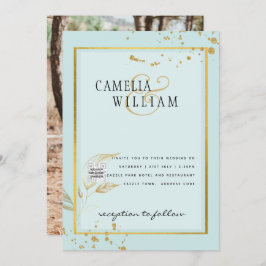 Moderne PHOTO QR CODE Weddenschap Uitnodigen of Da Kaart