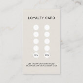 Moderne Photo Salon Hair Stylist Loyalty Kaart (Achterkant)