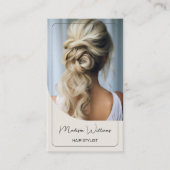 Moderne Photo Salon Hair Stylist Loyalty Kaart (Voorkant)