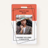 Moderne Photo Studio Business ID Kaart Badge (Voorkant)