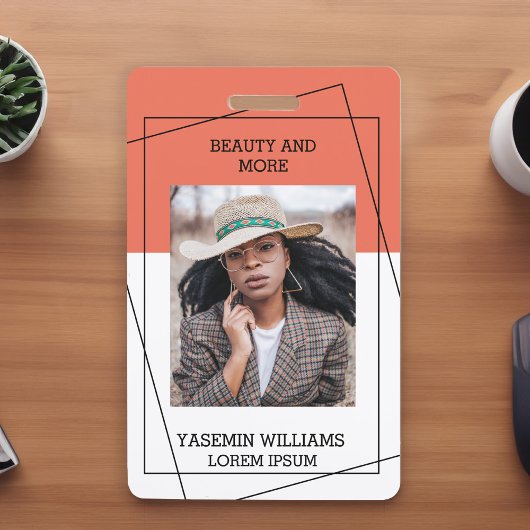Moderne Photo Studio Business ID Kaart Badge