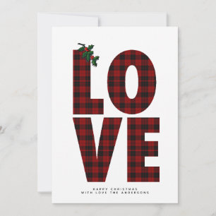 Moderne Photo Xmas Buffalo Pset LOVE Kaart