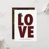 Moderne Photo Xmas Buffalo Pset LOVE Kaart (Voorkant / Achterkant in situ)