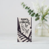 Moderne Pianolessen met Vlinders Visitekaartje (Staand voorkant)