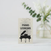 Moderne pianolessen Vlinders vliegen erboven Visitekaartje (Staand voorkant)