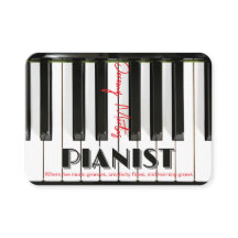 Moderne pianotoetsenbord Rood Zwart Pianist