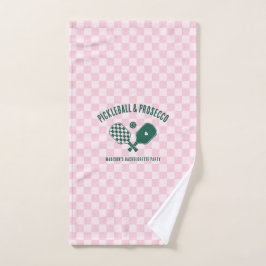 Moderne Pickleball & Prosecco Bachelorette-weekend Handdoek