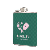 Moderne Pickleball & Prosecco Bachelorette-weekend Heupfles (Links)