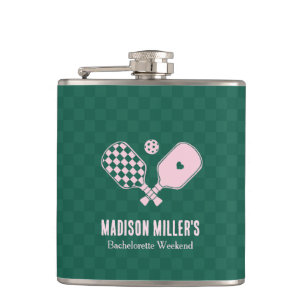 Moderne Pickleball & Prosecco Bachelorette-weekend Heupfles
