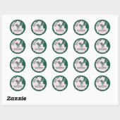 Moderne Pickleball & Prosecco Bachelorette-weekend Ronde Sticker (Vel)