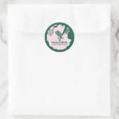 Moderne Pickleball & Prosecco Bachelorette-weekend Ronde Sticker (Tas)