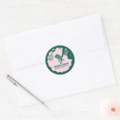 Moderne Pickleball & Prosecco Bachelorette-weekend Ronde Sticker (Envelop)
