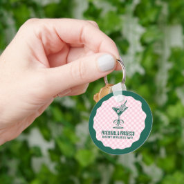 Moderne Pickleball & Prosecco Bachelorette-weekend Sleutelhanger