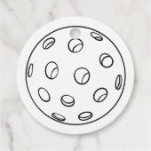 Moderne Pickleball Prosecco Bruidsmeisje Uitnodigi Bedankjes Labels (Achterkant)