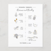 Moderne pictogrammen Huwelijksprogramma (Voorkant)