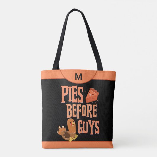 Moderne pies voor jongens Monogram Aangepast Tote Bag (Achterkant)