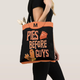 Moderne pies voor jongens Monogram Aangepast Tote Bag