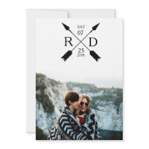 Moderne pijl | De datum opslaan | Foto Bruiloft