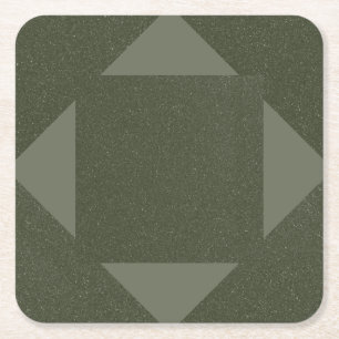 Moderne Pijl Frame Papier Onderzetter – Mosgroen