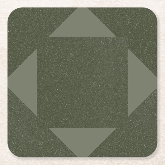 Moderne Pijl Frame Papier Onderzetter – Mosgroen (Voorkant)