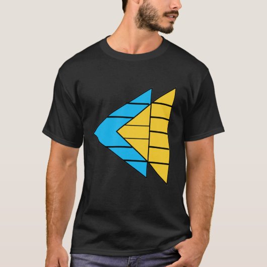 Moderne Pijl Geometrisch Grafisch T-Shirt (Voorkant)
