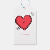 Moderne Pijl & Hart Valentijn Chic Feest Favor Cadeaulabel (Achterkant)