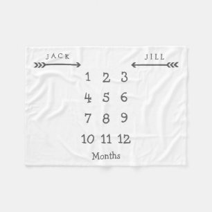 Moderne Pijl-tweekleppige Babybanket Fleece Deken