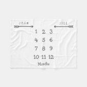 Moderne Pijl Twin Milestone Baby Deken (Voorkant (Horizontaal))