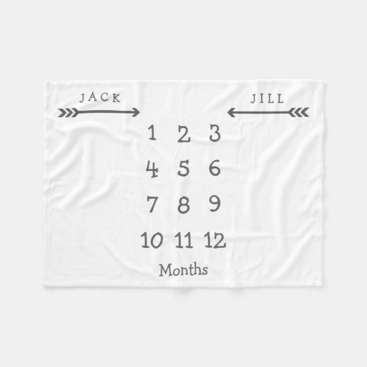 Moderne Pijl Twin Milestone Baby Deken (Voorkant (Horizontaal))