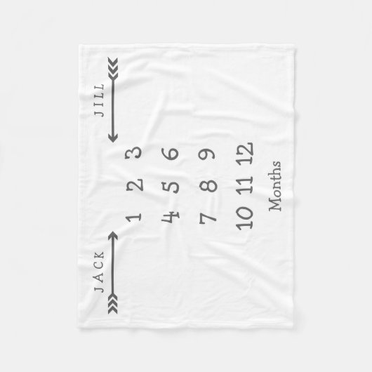 Moderne Pijl Twin Milestone Baby Deken (Voorkant)