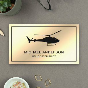 Moderne piloot voor de piloot van Cream Gold Foil Visitekaartje